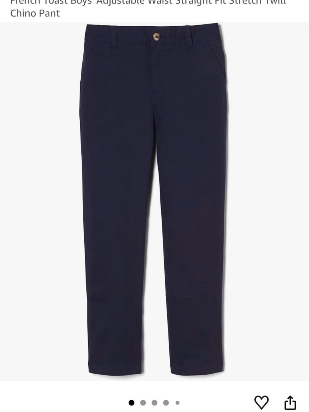 French Toast Navy Straight-Fit Chino Pants